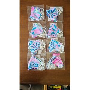 Lilly Pulitzer Kids Face Masks, Style 008188, 3 per pack, 8 packs, New in bag